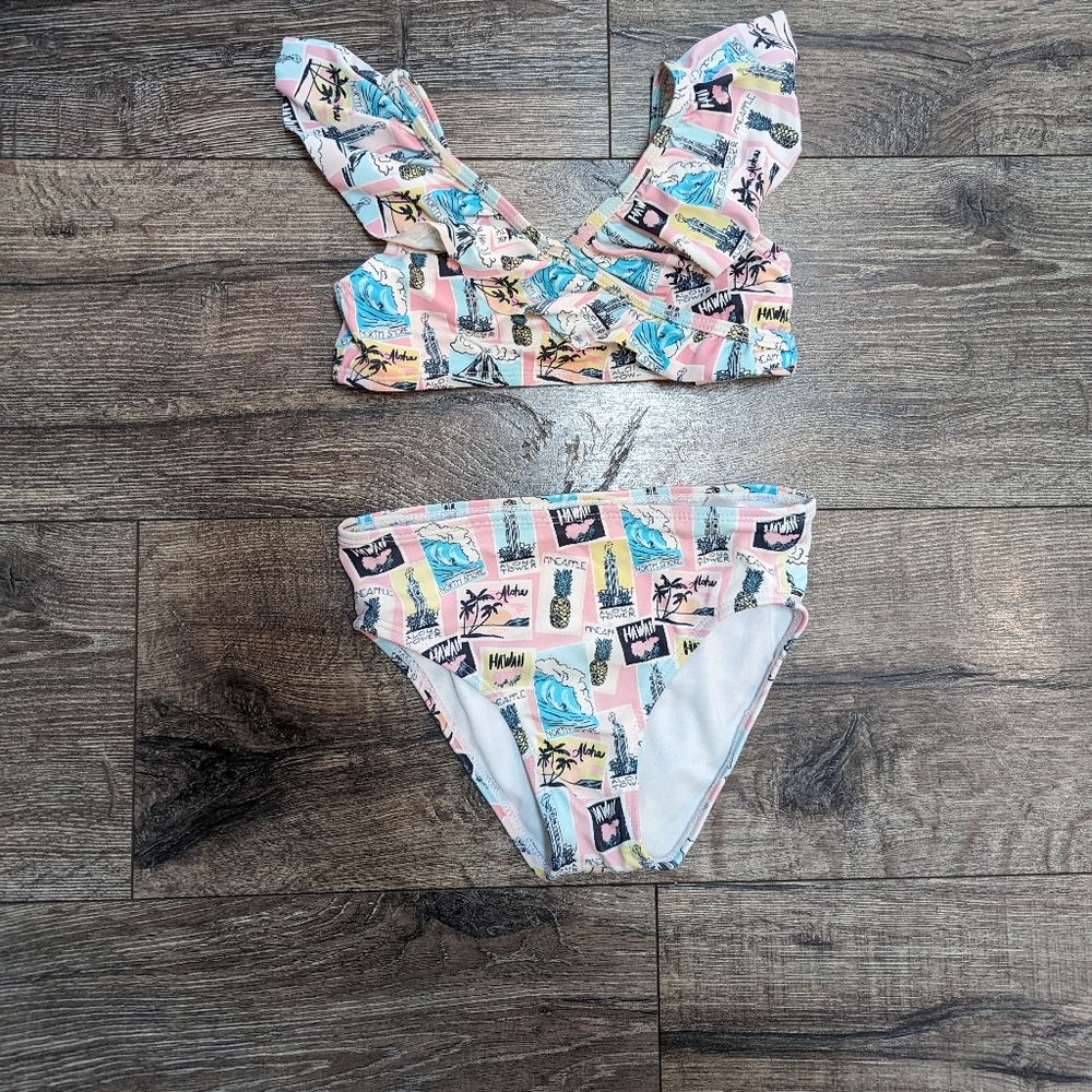 Janie and Jack 4T Toddler Girl Swimsuit Bathing Suit Bikini 2 Piece Pink